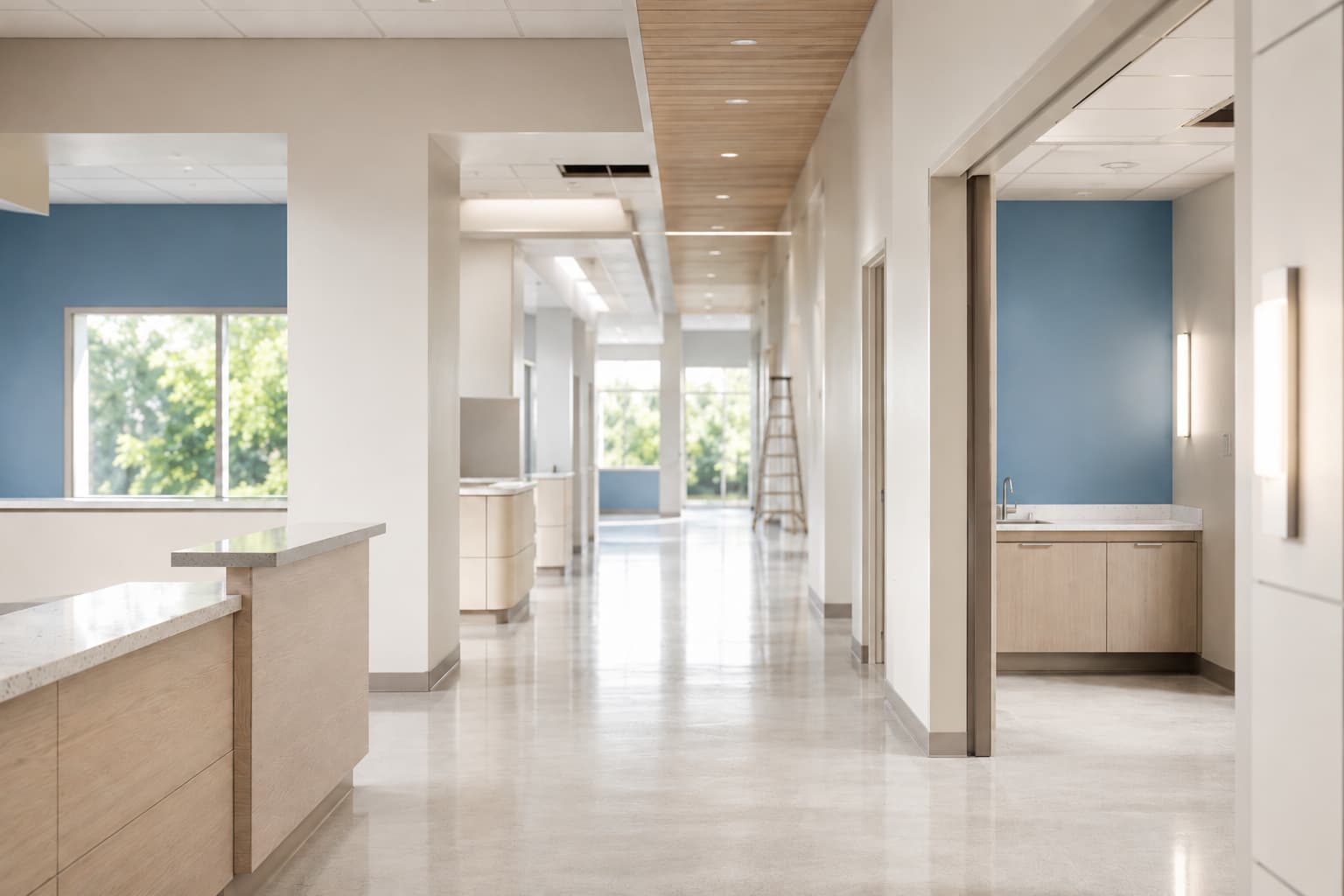 Healthcare facility under construction managed by a developer